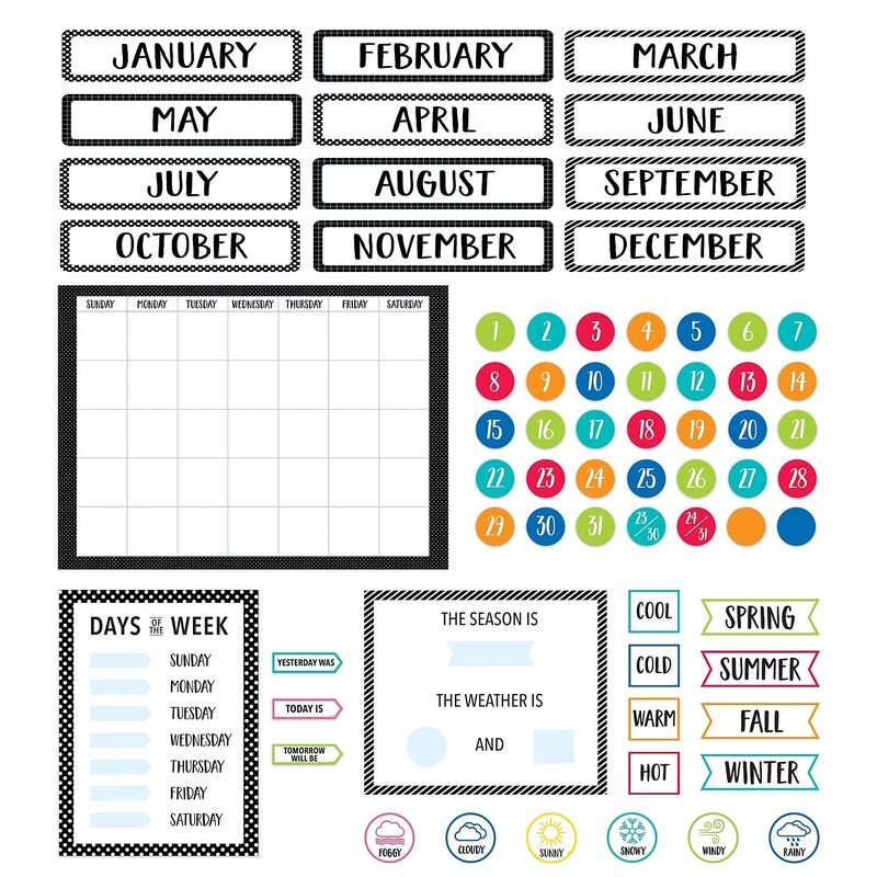 Creative Teaching Press CTP Core DÃ©cor Calendar Set Bulletin Board, Classroom Calendar, 67-Piece Set (Creative Teaching Press 10168) - Image 1